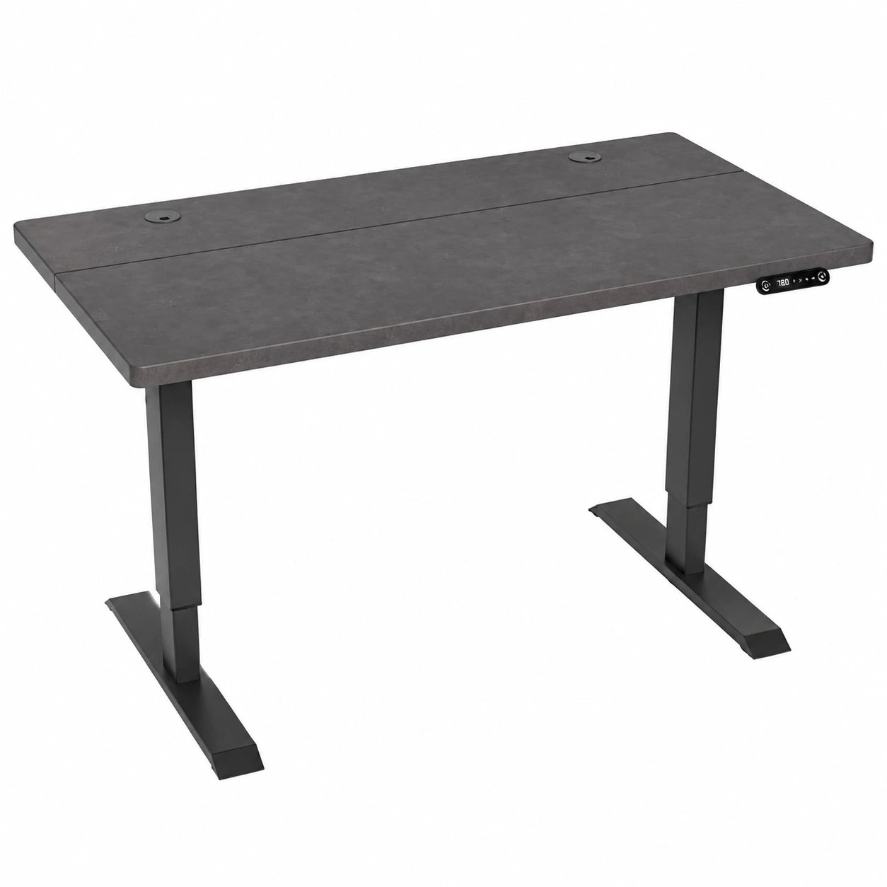 Elektrisch Höhenverstellbarer Schreibtisch 140x70 cm mit Touchscreen - Anthrazit