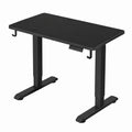 Elektrisch höhenverstellbarer Schreibtisch mit Memory-Funktion, leise & sicher, 80kg Tragkraft, für Büro & Homeoffice, 80x48 cm, Schwarz