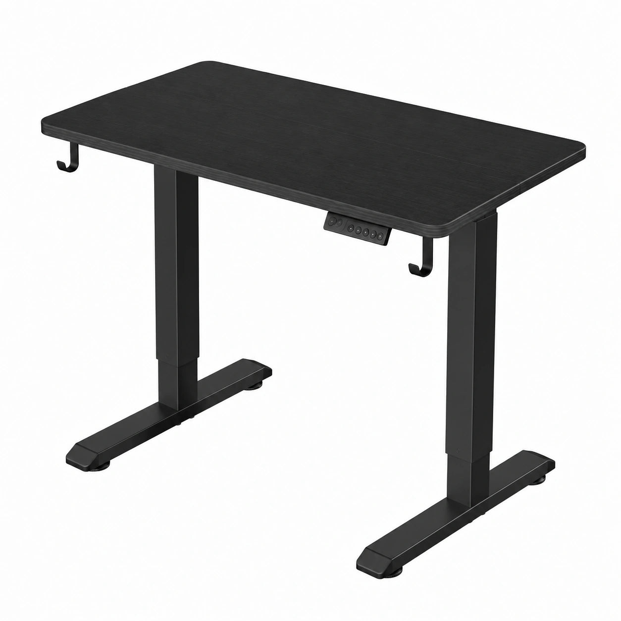 Elektrisch höhenverstellbarer Schreibtisch mit Memory-Funktion, leise & sicher, 80kg Tragkraft, für Büro & Homeoffice, 80x48 cm, Schwarz