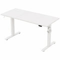 Elektrisch Höhenverstellbarer Schreibtisch 120x60 cm, Ergonomischer Steh-Sitz Arbeitsplatz mit Memory Funktion, Weiß
