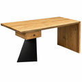 Massivholz Schreibtisch Akazie 180x90 cm mit Schublade, Industrial Design
