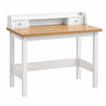 Moderner Schreibtisch mit Schublade, 106x53x90 cm, Weiß, Platzsparender Computertisch für Homeoffice