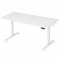 Elektrisch höhenverstellbarer Schreibtisch mit Memory-Funktion, 180x80 cm, Weiß, ideal fürs Büro und Gaming