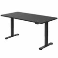 Elektrisch höhenverstellbarer Schreibtisch 180x80cm, Dualmotor, Touch-Bedienung, USB-A, Kabelmanagement, 25mm Tischplatte, Ergonomisch, Schwarz