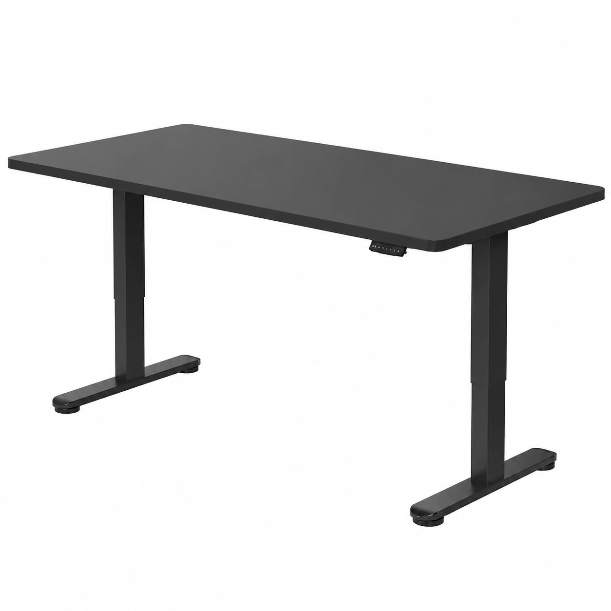 Elektrisch höhenverstellbarer Schreibtisch 180x80cm, Dualmotor, Touch-Bedienung, USB-A, Kabelmanagement, 25mm Tischplatte, Ergonomisch, Schwarz