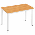 Moderner Gaming-Schreibtisch mit Stauraum, Teak-Weiß, 80 x 40 cm
