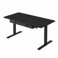Elektrisch Höhenverstellbarer Schreibtisch 180x80 cm mit Steckdosen und USB, Stabil mit Schubladen und Memory-Funktion, Schwarz