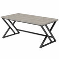 Moderner Industrieller Computertisch, Großer Büroschreibtisch, Arbeitstisch für Studium und Schlafzimmer, 152 x 60 x 75,5 cm, Grau
