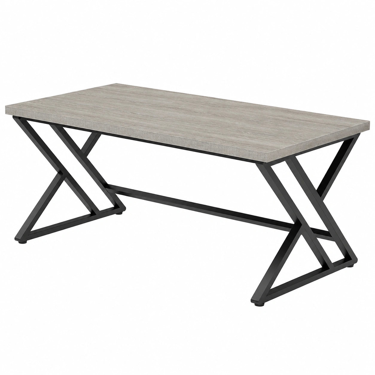 Moderner Industrieller Computertisch, Großer Büroschreibtisch, Arbeitstisch für Studium und Schlafzimmer, 152 x 60 x 75,5 cm, Grau
