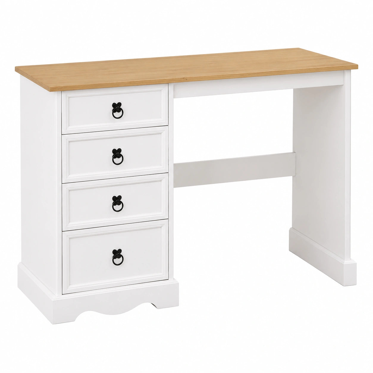 Eleganter Landhausstil Schreibtisch aus Kiefernholz mit Schubladen