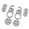 Stahl Möbelverbinder für Arbeitsplatten und Bürotische, verzinkt, 9,1 mm - Set