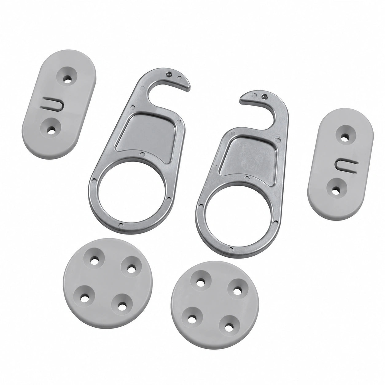 Stahl Möbelverbinder für Arbeitsplatten und Bürotische, verzinkt, 9,1 mm - Set